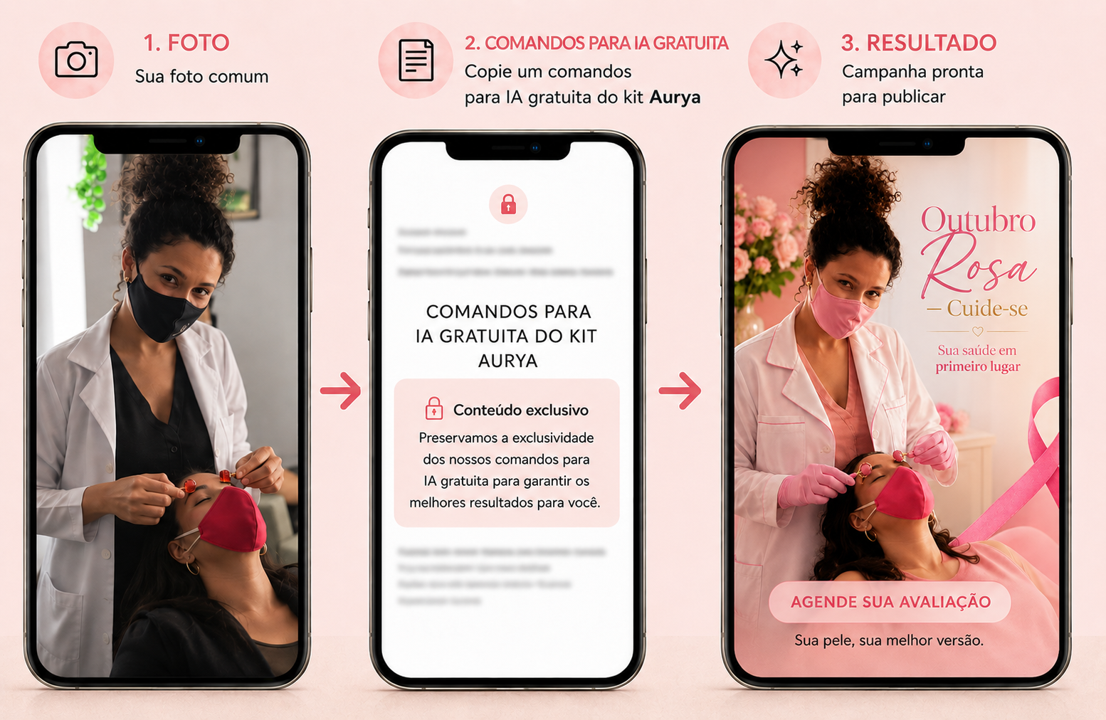 Foto simples virando publicação profissional com Aurya