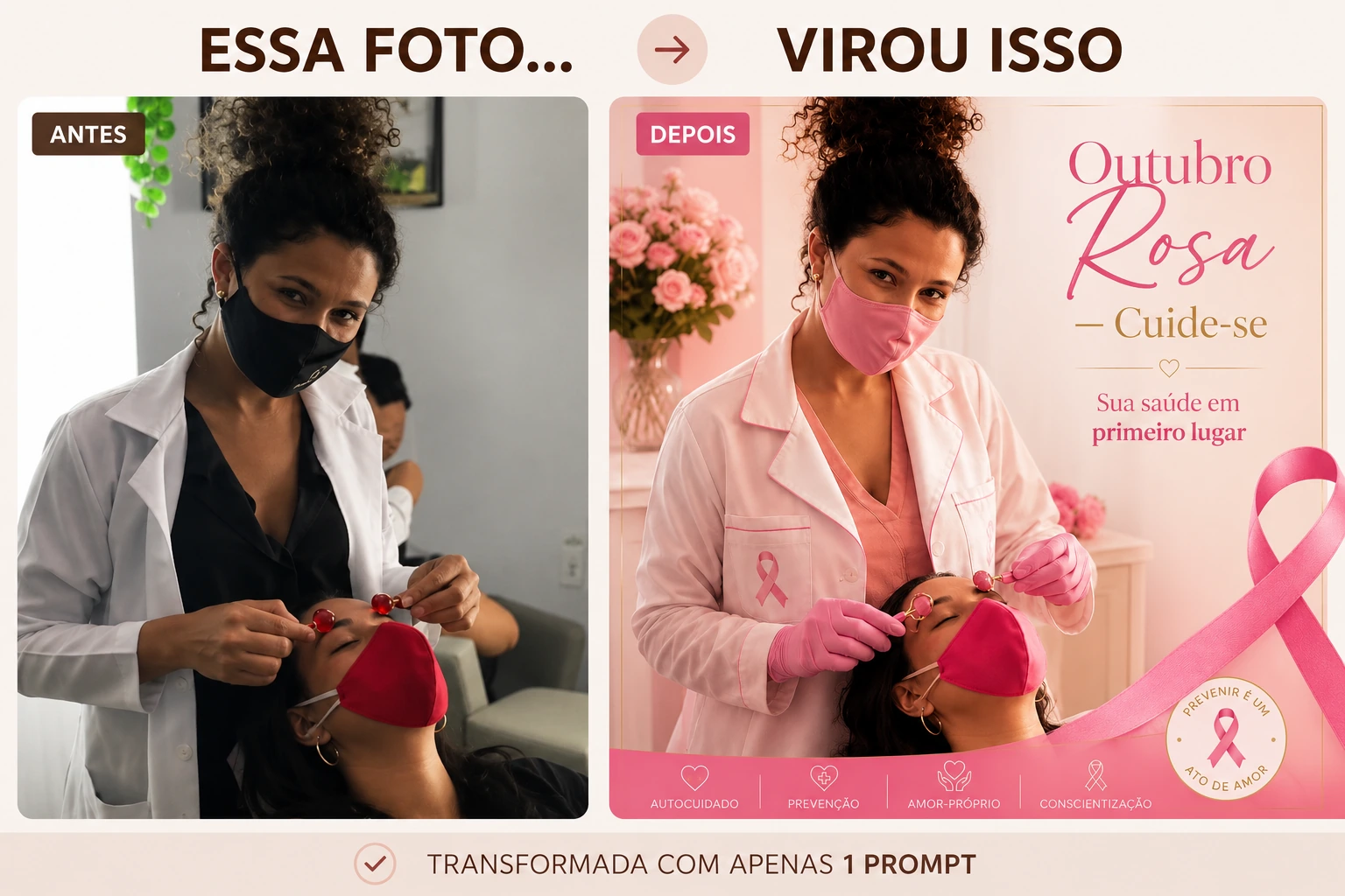 Exemplo de antes e depois criado com Aurya